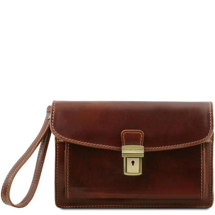Vyriškas odinis krepšys -Max - Leather handy wrist bag