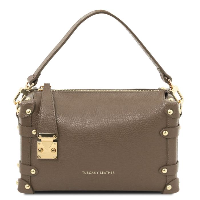 Moteriška odinė rankinė -Praline - Soft leather duffle bag