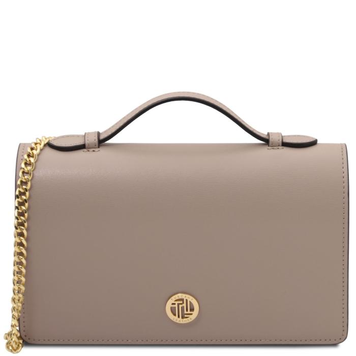 Moteriška odinė rankinė -Opera - Leather clutch with chain strap