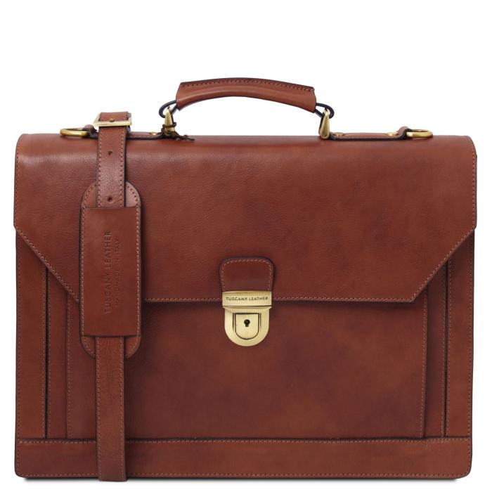 Unisex odinis portfelis -Cremona - Leather briefcase 3 compartments
