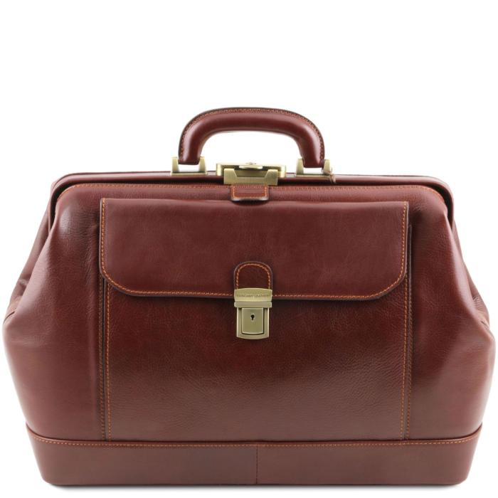 Unisex odinis gydytojo krepšys -Leonardo - Exclusive leather doctor bag