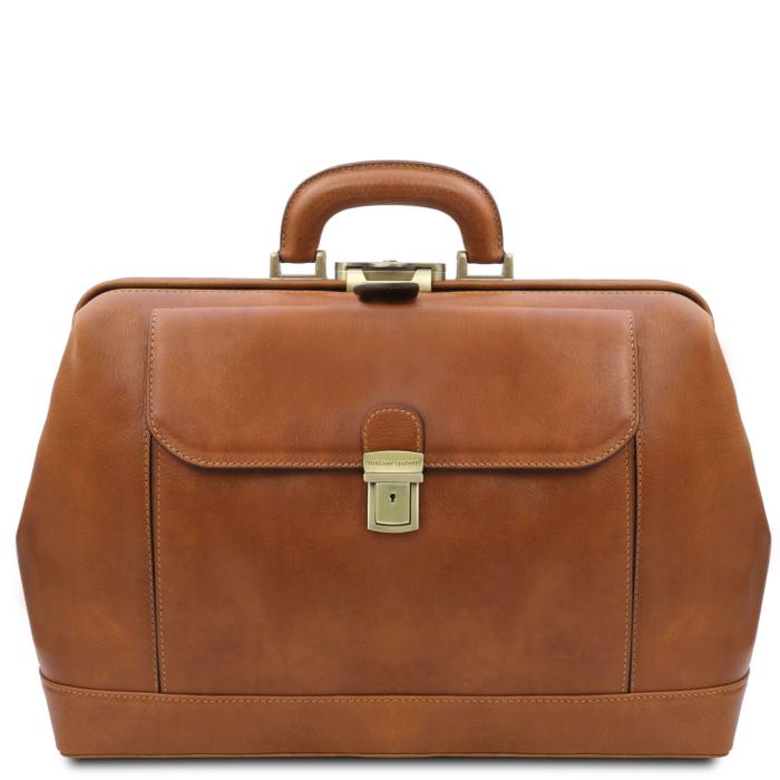 Unisex odinis gydytojo krepšys -Leonardo - Exclusive leather doctor bag