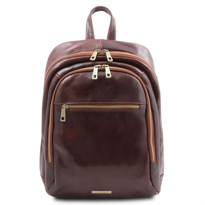 Unisex odinė kuprinė -Perth - 2 Compartments leather backpack
