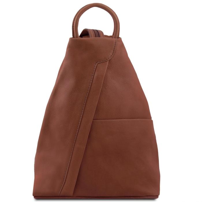 Unisex odinė kuprinė -Shanghai - Soft leather backpack