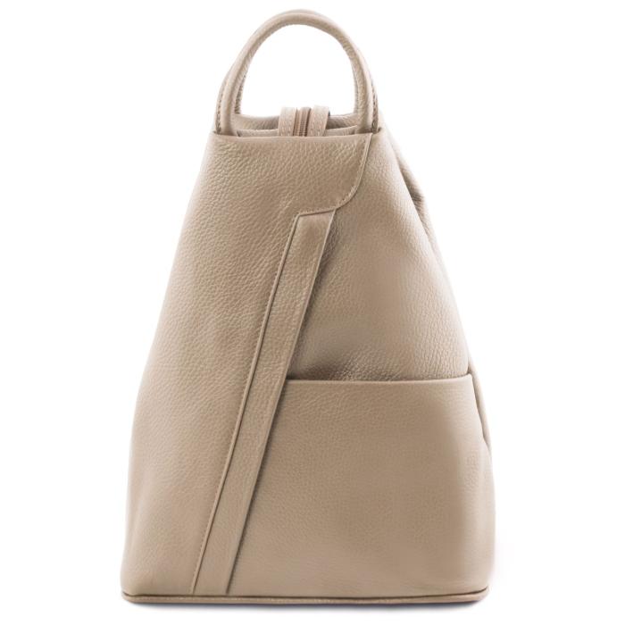 Unisex odinė kuprinė -Shanghai - Soft leather backpack