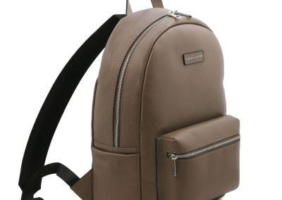 Taupe - tamsiai pilkai ruda Unisex odinė kuprinė vyrams ir moterims Natūralios odos odinis prabangus brangus  patogi ir prabangi odinė kuprinė vyrams ir moterims. Brangi dovana gimtadieniui ar Kalėdoms.