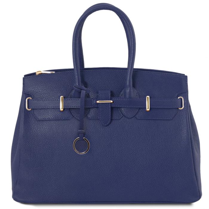 Moteriška odinė rankinė -TL Bag - Leather handbag with golden hardware