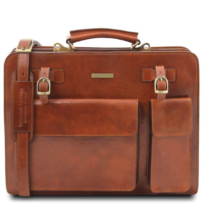 Unisex odinis portfelis -Venezia - Leather briefcase 2 compartments