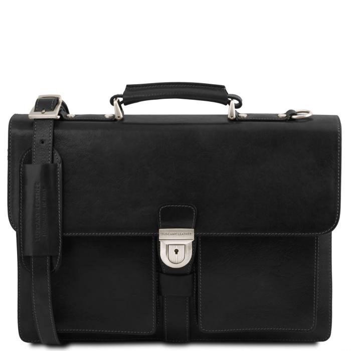 Unisex odinis portfelis -Assisi - Leather briefcase 3 compartments