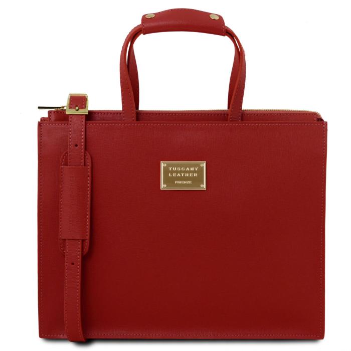 Unisex odinis portfelis -Palermo - Saffiano Leather briefcase 3 compartments for women