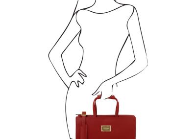Raudona Unisex odinis portfelis vyrams ir moterims Natūralios odos odinis prabangus brangus  prabangus verslo portfelis iš odos dovana verslo partneriui vyrui ir moterims. Brangi dovana direktorui, verslininkui, vadovui, viršininkui.