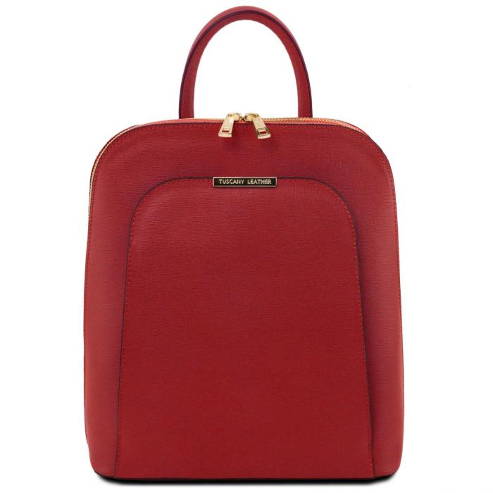 Moteriška odinė kuprinė -TL Bag - Saffiano leather backpack for women