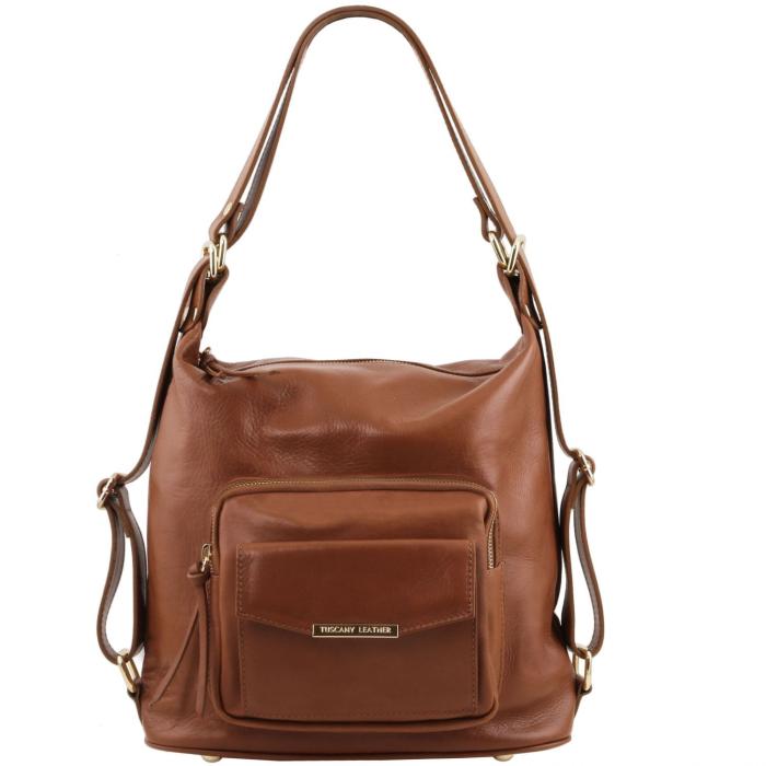 Moteriška odinė kuprinė -TL Bag - Leather convertible backpack shoulderbag