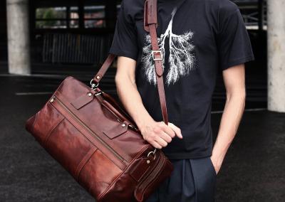 brown leather duffel bag   to th (1)