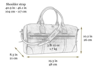 leather duffel bag   to the ligh