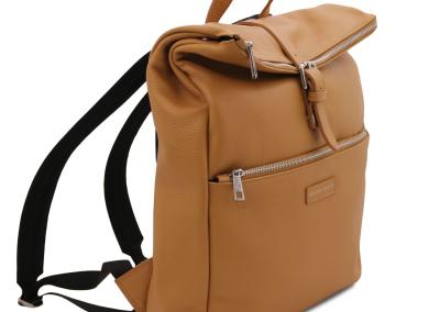 caramel Unisex odinė kuprinė vyrams ir moterims Natūralios odos odinis prabangus brangus  patogi ir prabangi odinė kuprinė vyrams ir moterims. Brangi dovana gimtadieniui ar Kalėdoms.