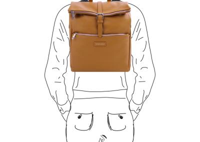 caramel Unisex odinė kuprinė vyrams ir moterims Natūralios odos odinis prabangus brangus  patogi ir prabangi odinė kuprinė vyrams ir moterims. Brangi dovana gimtadieniui ar Kalėdoms.