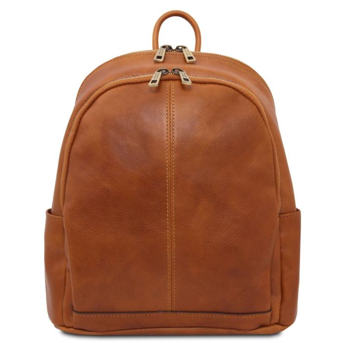 Unisex odinė kuprinė -Canberra - 2 Compartments leather backpack