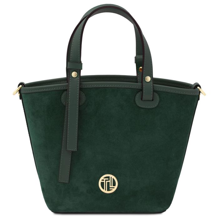 Moteriška odinė rankinė -Glacette - Suede leather bucket bag
