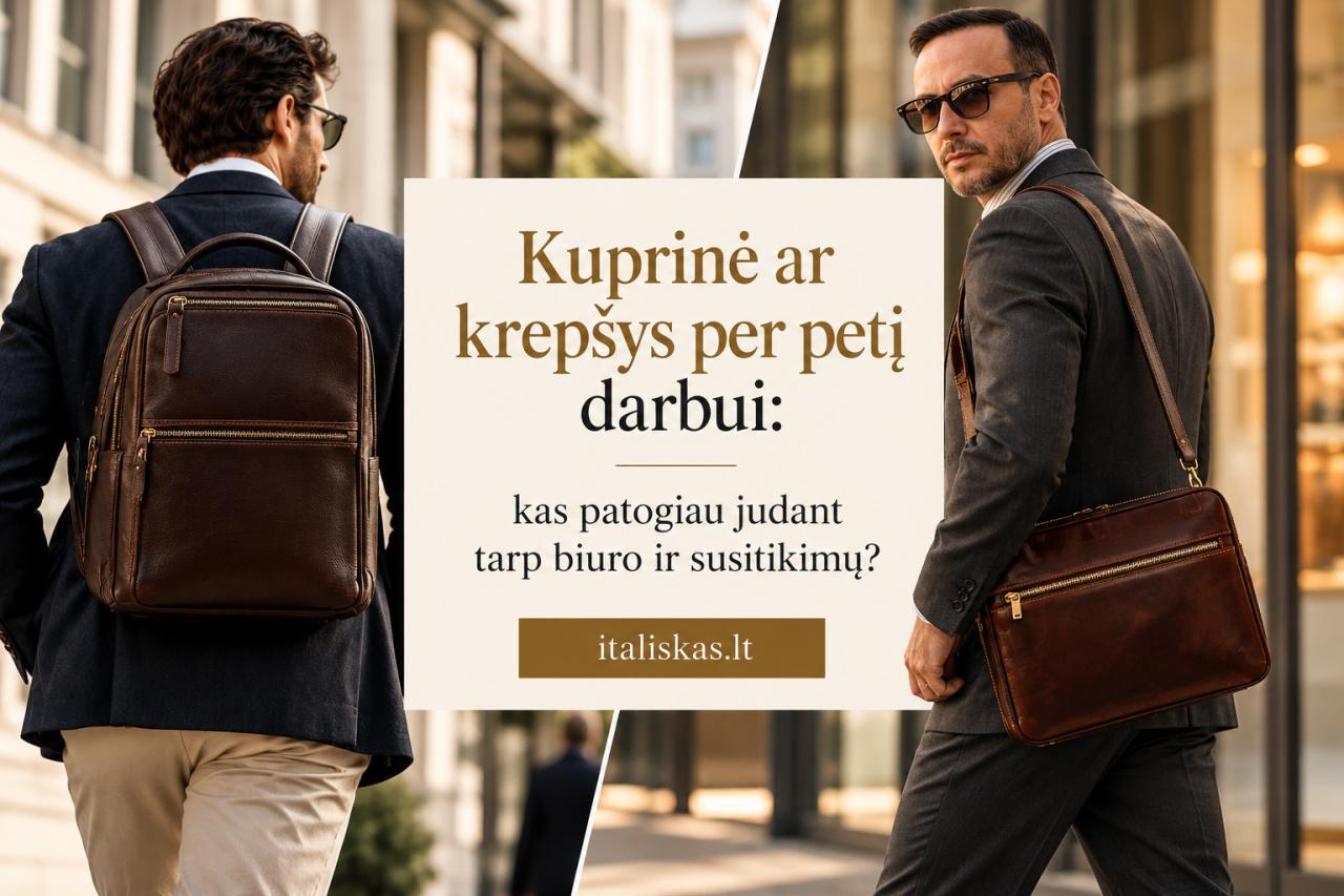 Kuprinė ar krepšys per petį darbui